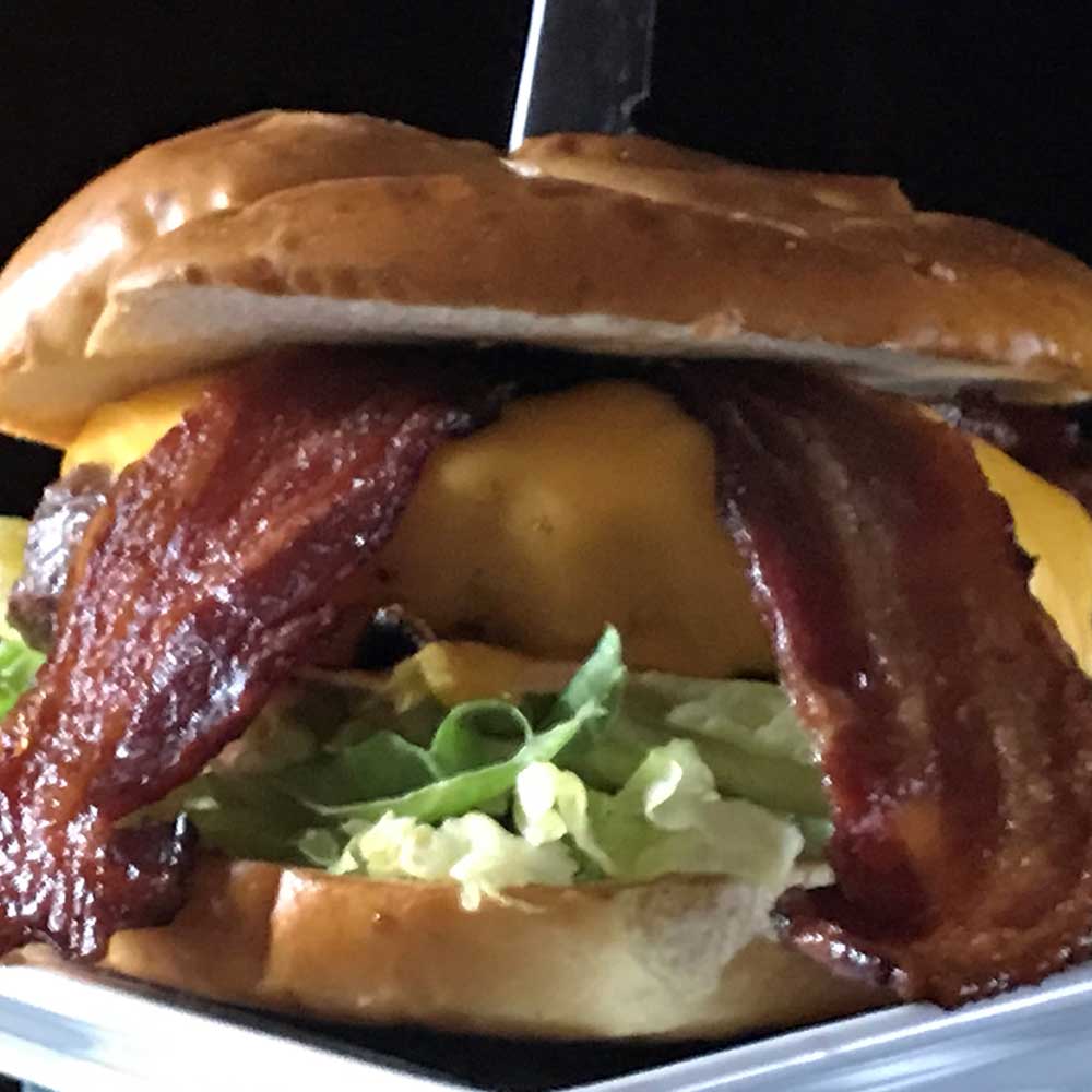 Burger photographed for The Thirsty Turtle Florham Park menu preview